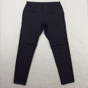 Lululemon ABC Pants Mens 34 Black Classic Fit 5 Pocket Warpstreme Office Golf
